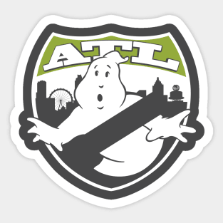 ATL Ghostbusters Stylized, Dark Transparent + Green Sticker